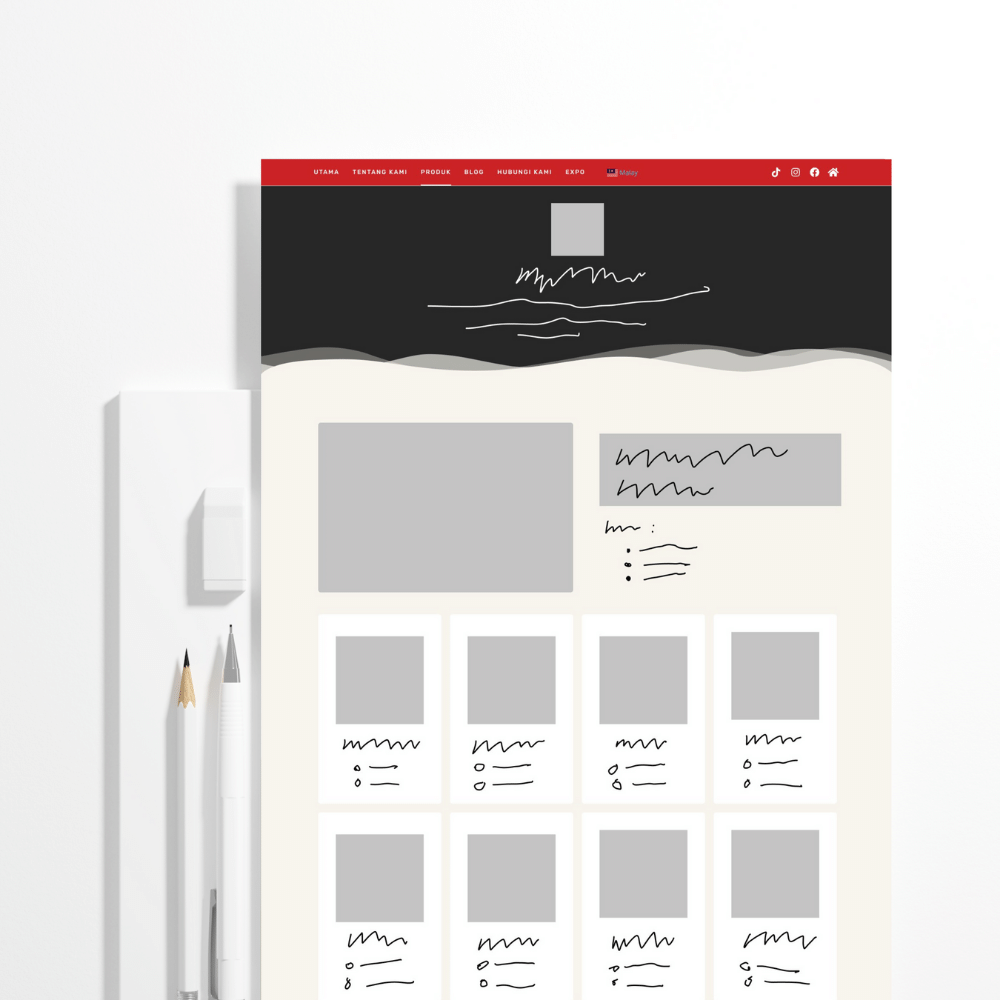 Hasil lakaran My Ekosistem untuk Client Website